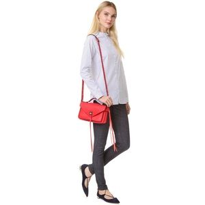 Red Leather mini Crossbody Bag